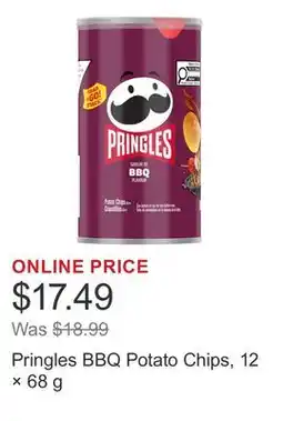 Costco Pringles BBQ Potato Chips, 12 × offer