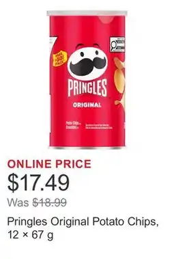Costco Pringles Original Potato Chips, 12 × offer