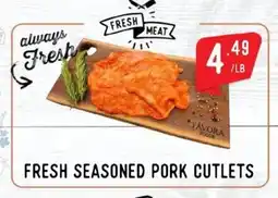 Tavora Foods Fresh seasoned pork cutlets offer