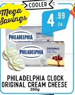 Tavora Foods Philadelphia clock original cream cheese offer