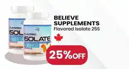 Healthy Planet Believe supplements flavored isolate offer