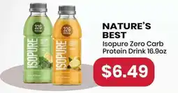 Healthy Planet Nature's best isopure zero carb protein drink offer