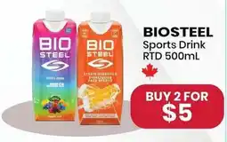 Healthy Planet Biosteel sports drink RTD offer