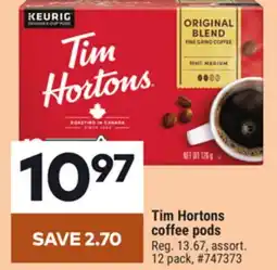 Giant Tiger Tim Hortons coffee pods offer