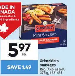 Giant Tiger Schneiders sausages offer