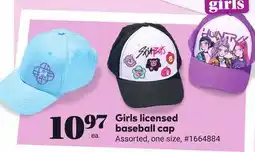 Giant Tiger Girls licensed baseball cap offer