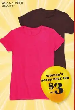 Giant Tiger women's scoop neck tee offer