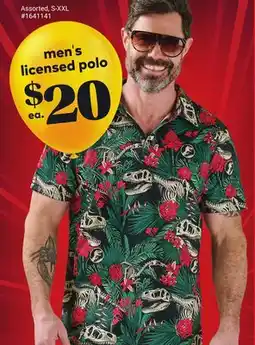 Giant Tiger men's licensed polo offer