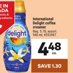 Giant Tiger International Delight coffee creamer offer