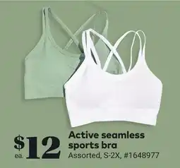 Giant Tiger Active seamless sports bra offer