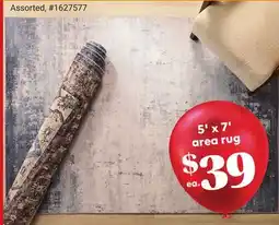 Giant Tiger 5' x 7' area rug offer