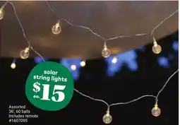 Giant Tiger solar string lights offer