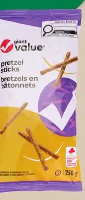Giant Tiger Giant Value pretzel snacks offer