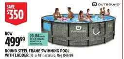 Canadian Tire OUTBOUND ROUND STEEL FRAME SWIMMING POOL WITH LADDER offer