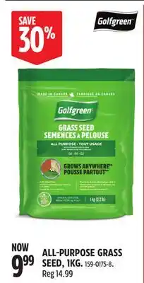 Canadian Tire GOLFGREEN ALL-PURPOSE GRASS SEED offer
