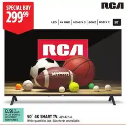 Canadian Tire 50˝ 4K SMART TV offer