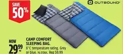 Canadian Tire CAMP COMFORT SLEEPING BAG offer