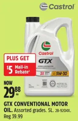 Canadian Tire CASTROL GTX CONVENTIONAL MOTOR OIL offer