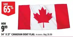 Canadian Tire 54˝ X 27˝ CANADIAN BOAT FLAG offer