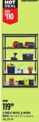 Canadian Tire 5-SHELF METAL & WOOD RACK offer