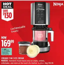 Canadian Tire Ninja CREAMI 7-IN-1 ICE CREAM MAKER offer