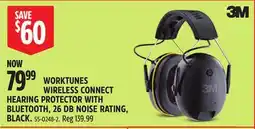 Canadian Tire 3M WORKTUNES WIRELESS CONNECT HEARING PROTECTOR WITH BLUETOOTH, 26 DB NOISE RATING, BLACK offer