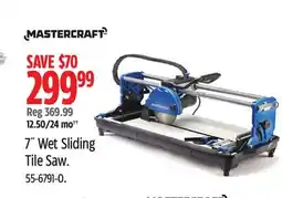 Canadian Tire MASTERCRAFT 7˝ Wet Sliding Tile Saw offer