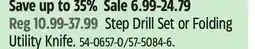 Canadian Tire Mastercraft Step Drill Set or Folding Utility Knife offer