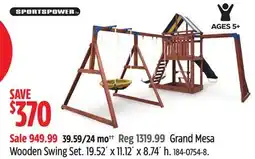 Canadian Tire Sportspower Grand Mesa Wooden Swing Set. 19.52´ x 11.12´ x 8.74´ h offer