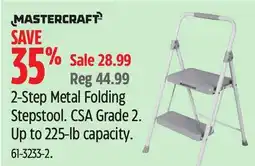 Canadian Tire Mastercraft 2-Step Metal Folding Stepstool. CSA Grade 2 offer