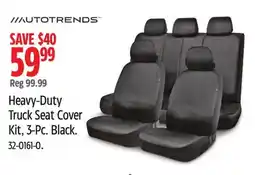 Canadian Tire AutoTrends Heavy-Duty Truck Seat Cover Kit, 3-Pc. Black offer