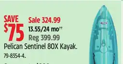 Canadian Tire Pelican Sentinel 80X Kayak offer