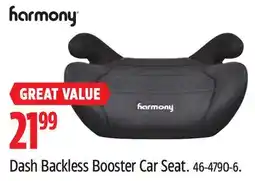 Canadian Tire Harmony Dash Backless Booster Car Seat offer