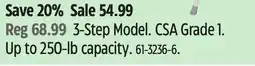 Canadian Tire Mastercraft 3-Step Model offer