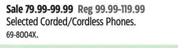 Canadian Tire Panasonic Selected Corded/Cordless Phones offer