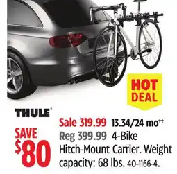 Canadian Tire Thule 4-Bike Hitch-Mount Carrier offer