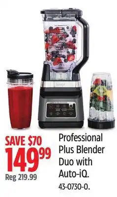 Canadian Tire Ninja Professional Plus Blender Duo with Auto-iQ offer