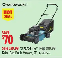 Canadian Tire Yardworks 174cc Gas Push Mower, 21˝ offer