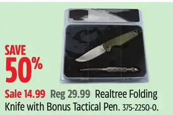 Canadian Tire Realtree Folding Knife with Bonus Tactical Pen offer