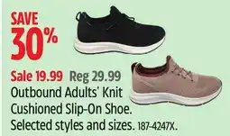 Canadian Tire Outbound Adults' Knit Cushioned Slip-On Shoe offer