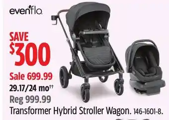 Canadian Tire Evenflo Transformer Hybrid Stroller Wagon offer