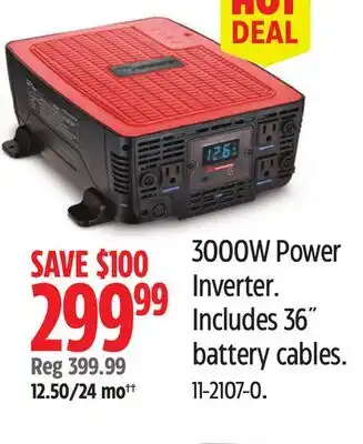 Canadian Tire 3000W Power Inverter offer