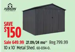 Canadian Tire 10 x 10´ Metal Shed offer