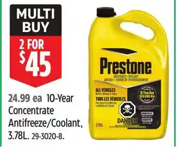 Canadian Tire Prestone 10-Year Concentrate Antifreeze/Coolant offer