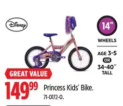 Canadian Tire Disney Princess Kids' Bike offer