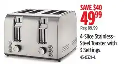 Canadian Tire MASTER Chef 4-Slice Stainless- Steel Toaster with 3 Settings offer