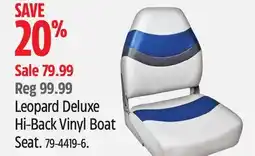 Canadian Tire Leopard Deluxe Hi-Back Vinyl Boat Seat offer