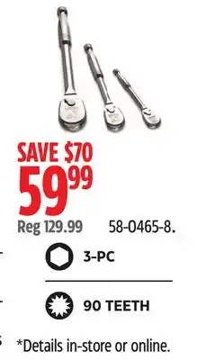 Canadian Tire MAXIMUM Ratchet Set, 90-Tooth, 3-pc offer
