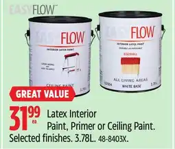 Canadian Tire EasyFlow Latex Interior Paint, Primer or Ceiling Paint offer