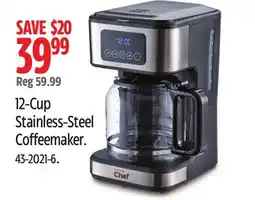 Canadian Tire MasterChef 12-Cup Stainless-Steel Coffeemaker offer